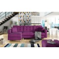 Rohová rozkládací sedací souprava ASGARD L 248 cm Mat Velvet 68 vínová univerzální