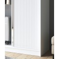Šatní skříň Biancco se zrcadlem 120 cm bílá
