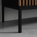 Šatní skříň Meorati 185 cm černá/dub Artisan