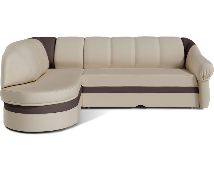 Rohová rozkládací sedací souprava BENANO 250 cm Soft 33/Soft 66 béžová levá