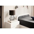 Jednolůžková postel PARYS 80x190 Sawana 05 tmavě šedá/bílá levá