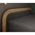 Jednolůžková postel PARYS 80x190 Sawana 05 tmavě šedá/hnědá levá