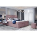 Dvoulůžková postel VIVRE 160x200 Mat Velvet 63 růžová