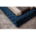 Dvoulůžková postel PRINCCE 160x200 Lukso 40 modrá