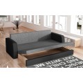 Rozkládací pohovka INVERSA 220 cm Sawana 05/Soft 11 tmavě šedá