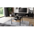Konferenční stolek Lanzzi 60 cm černý/dub Artisan