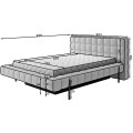 Dvoulůžková postel MAGENTTA 160x200 se zvedacím roštem Touch 03 šedá