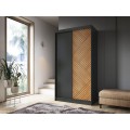 Šatní skříň Marrphy 120 cm dub Caramel/černá