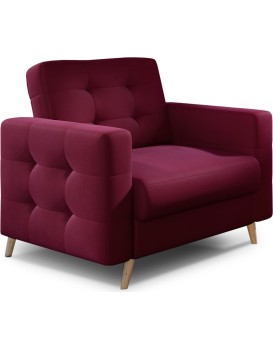 Křeslo ASGARD Mat Velvet 68 vínové