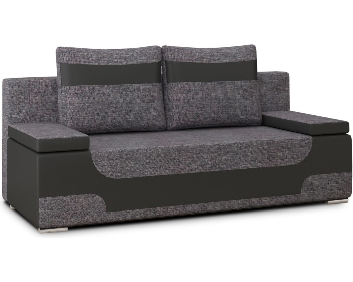 Rozkládací pohovka AREA 200 cm Sawana 05/Soft 11 tmavě šedá/černá