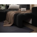 Rohová rozkládací sedací souprava BONETT 250 cm Mat Velvet 99 černá levá
