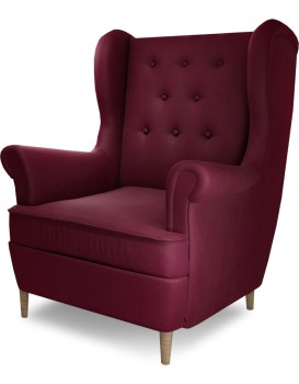 Křeslo AROS Mat Velvet 68 vínové