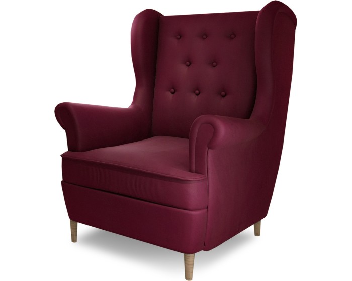 Křeslo AROS Mat Velvet 68 vínové