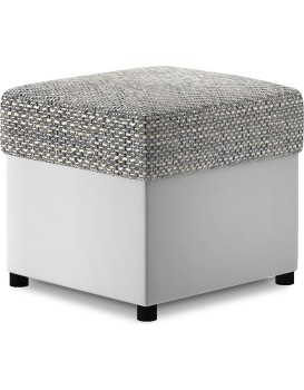 Taburet R3 46 cm Berlin 01/eko kůže Soft 17 šedo-bílý