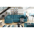 Rohová rozkládací sedací souprava ASGARD L 248 cm Mat Velvet 75 zelená univerzální