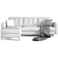 Rohová rozkládací sedací souprava ASGARD L 248 cm Soft 17 bílá univerzální