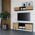 TV stolek Lanzzi 120 cm černý/dub Artisan