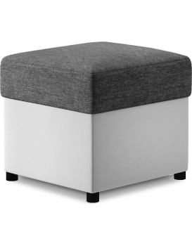 Taburet R3 46 cm Sawana 05/eko kůže Soft 17 šedo-bílý