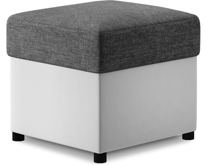 Taburet R3 46 cm Sawana 05/eko kůže Soft 17 šedo-bílý