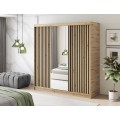 Šatní skříň Emerio se zrcadlem 180 cm dub Artisan