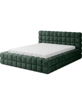 Dvoulůžková postel DIZZLE 160x200 se zvedacím roštem Amore 35 tmavě zelená