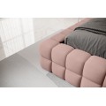 Dvoulůžková postel DIZZLE 140x200 se zvedacím roštem Touch 24 růžová