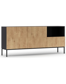 Komoda Lanzzi 180 cm černá/dub Artisan