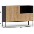 Komoda Lanzzi 120 cm černá/dub Artisan