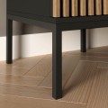Noční stolek Meorati 40 cm černý/dub Artisan