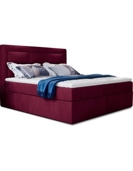 Dvoulůžková postel VIVRE 180x200 Mat Velvet 68 vínová
