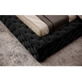 Dvoulůžková postel PRINCCE 140x200 Lukso 10 černá