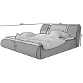 Dvoulůžková postel Flavio 180x200 eko kůže Soft 11 černá/Soft 17 bílá