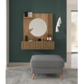 Závěsný toaletní stolek se zrcadlem Entsian 85 cm dub Artisan