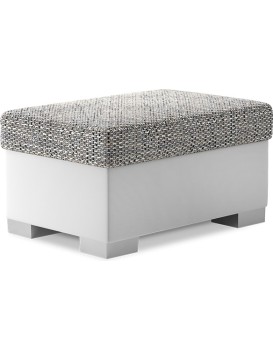 Taburet R4 85 cm Berlin 01/eko kůže Soft 17 šedo-bílý