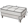 Taburet BELLIS 97 cm Loco 04 šedý