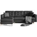 Rohová rozkládací sedací souprava ASGARD L 248 cm Soft 11 černá univerzální