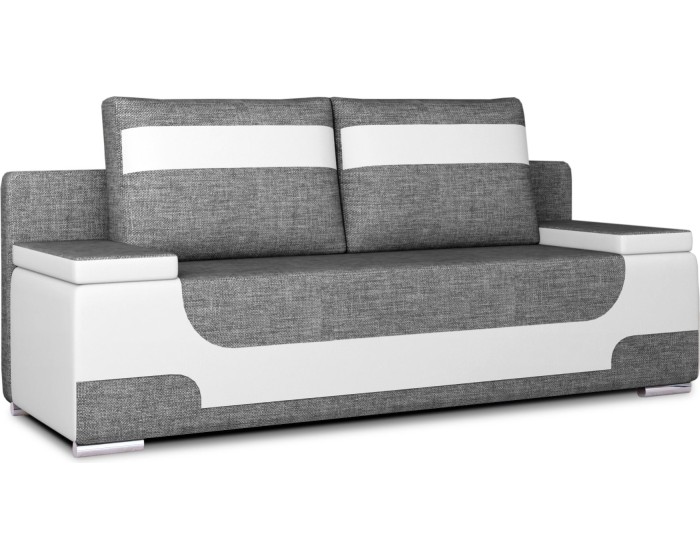 Rozkládací pohovka AREA 200 cm Sawana 05/Soft 17 tmavě šedá/bílá