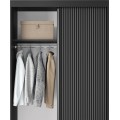 Šatní skříň Prescco se zrcadlem 120 cm černá