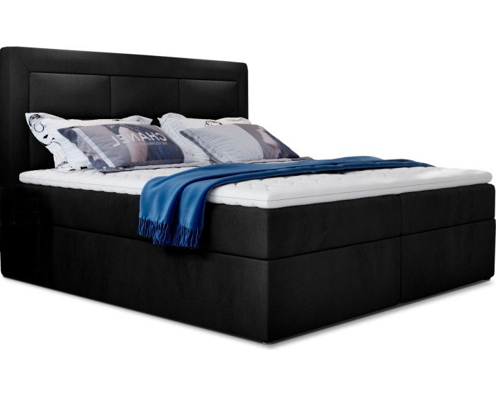 Dvoulůžková postel VIVRE 140x200 Mat Velvet 99 černá