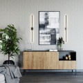 Komoda Lanzzi 180 cm černá/dub Artisan