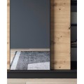 Šatní skříň Esville se zrcadlem 180 cm dub Artisan/černá
