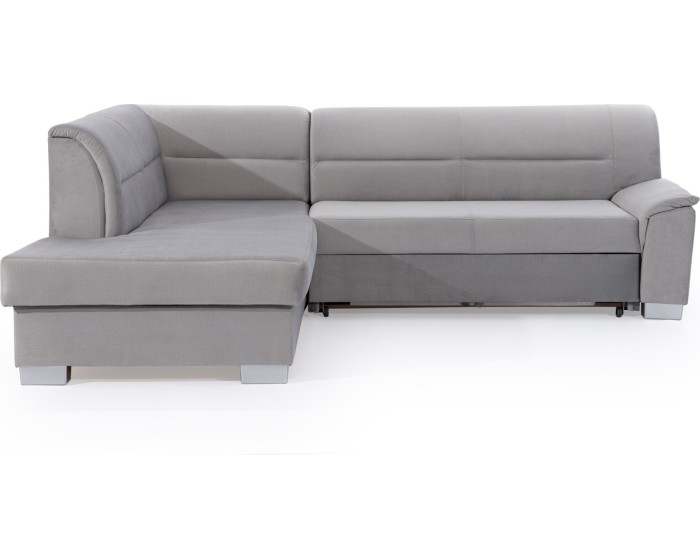 Rohová rozkládací sedací souprava BERGEN 208 cm Monolith 84/Monolith 85 šedá levá