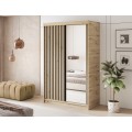 Šatní skříň Emerio se zrcadlem 120 cm dub Artisan