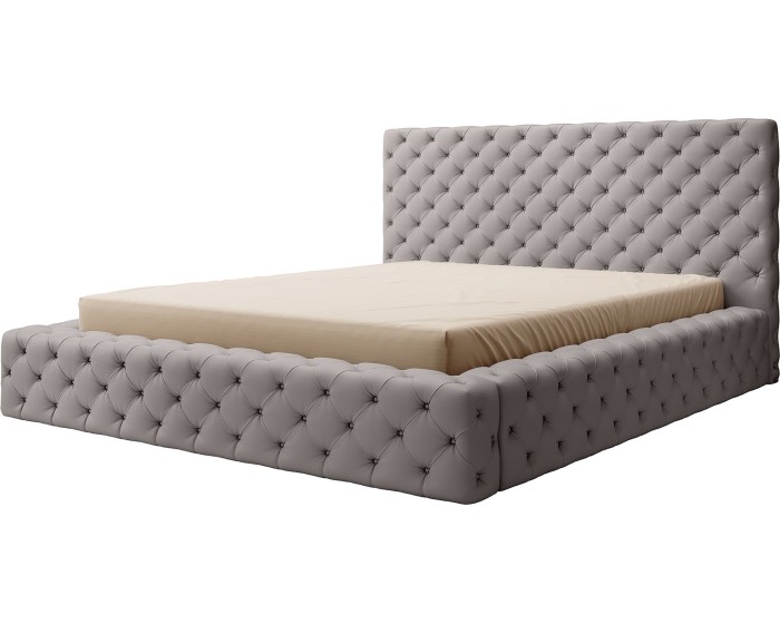 Dvoulůžková postel PRINCCE 140x200 Softis 29 šedá