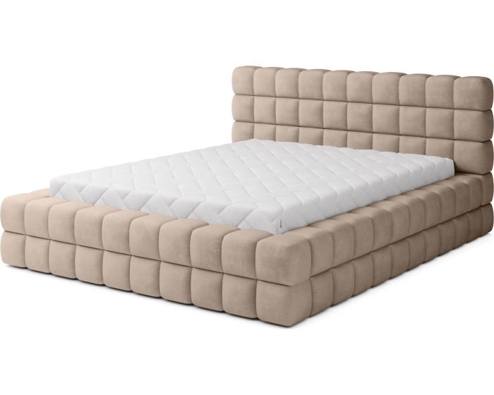 Dvoulůžková postel DIZZLE 180x200 se zvedacím roštem Amore 18 béžová