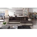 Rohová rozkládací sedací souprava SORENTO 296 cm Jasmine 29/Jasmine 22 hnědá pravá