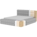 Dvoulůžková postel DIZZLE 140x200 se zvedacím roštem Amore 20 světle hnědá