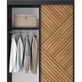 Šatní skříň Marrphy 120 cm dub Caramel/černá