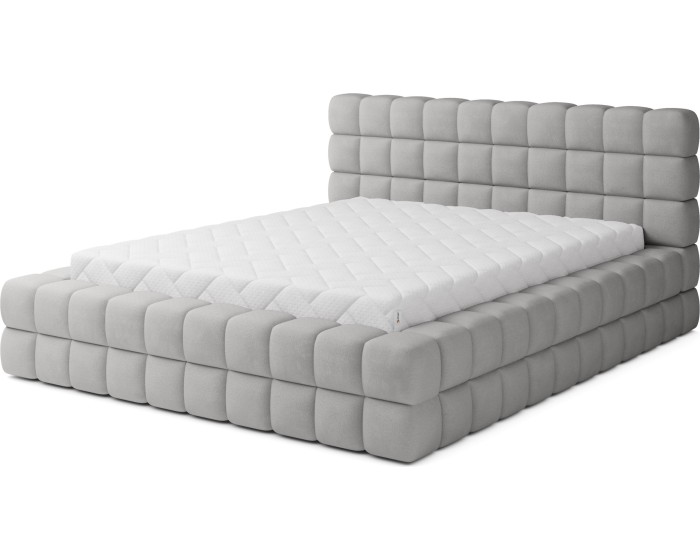 Dvoulůžková postel DIZZLE 160x200 se zvedacím roštem Touch 03 šedá