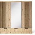 Šatní skříň Voodi se zrcadlem 180 cm dub Artisan
